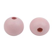 Træperle af Cypres-Hinoki træ. Rosa 16 mm